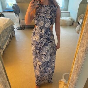 Forever 21 Navy and White Cutout Dress